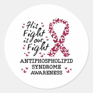 Pegatina Redonda Síndrome antifosfolípido Sensibilización, su lucha
