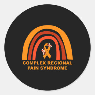 Pegatina Redonda Síndrome de Dolor Regional Complejo Conciencia CRP