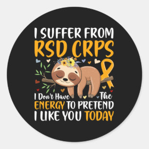 Pegatina Redonda Síndrome de Dolor Regional Complejo RSD CRPS