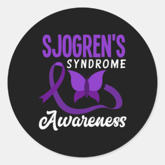 Pegatina Redonda Síndrome de Sjogren Sensibilización Síndrome de Sj