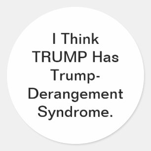 Pegatina Redonda Síndrome de Trump-Nuez Hankamer Artjunkhaus Arte C