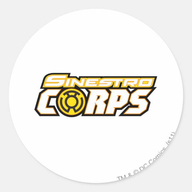 Pegatina Redonda Sinestro Corps (Anverso)