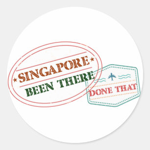 Pegatina Redonda Singapur Ha Estado Ahí Hecho Que