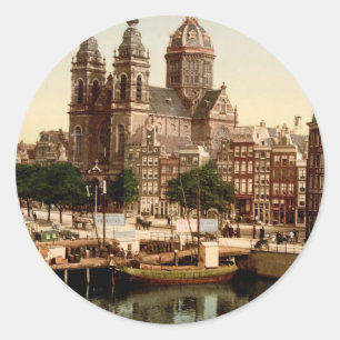 Pegatina Redonda Sint Nicolaaskerk Amsterdam