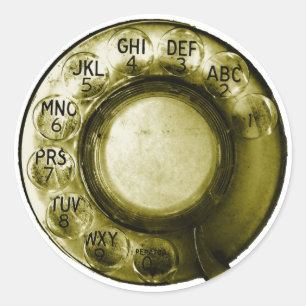 Pegatina Redonda Sintonizador del teléfono