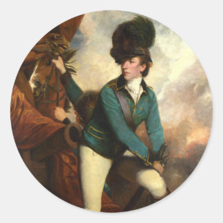 Pegatina Redonda Sir Banastre Tarleton por Joshua Reynolds