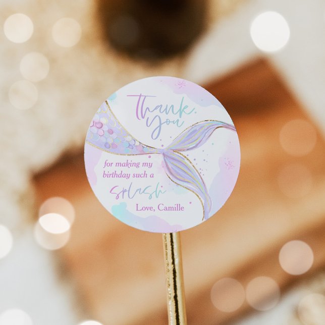 Pegatina Redonda Sirena Primera Fiesta de Cumpleaños ONE der The Se (Subido por el creador)