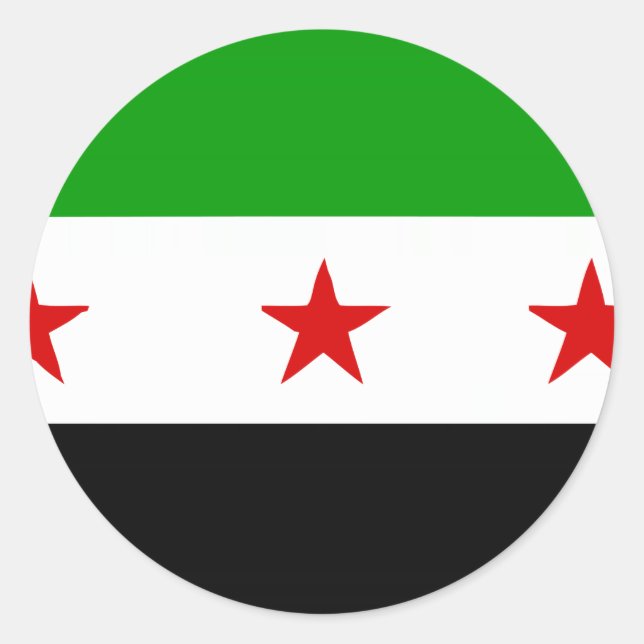 Pegatina Redonda siria (Anverso)