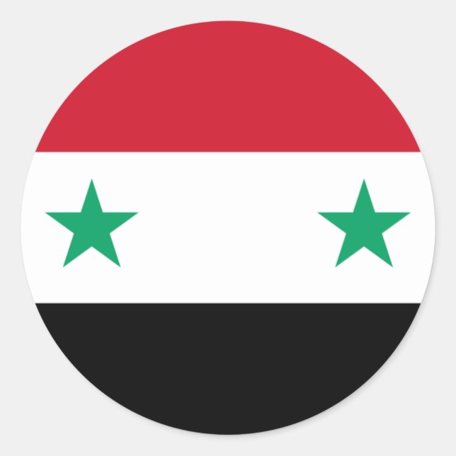 Pegatina Redonda siria (Anverso)