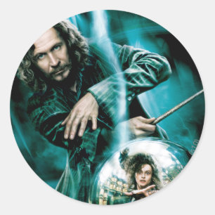 Pegatina Redonda Sirius Black and Bellatrix Lestrange