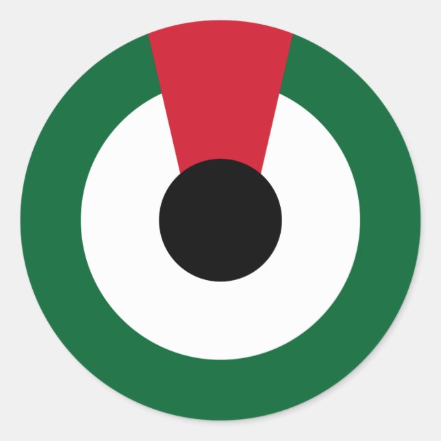 Pegatina Redonda Sistema de redondeo de la bandera de los Emiratos  (Anverso)