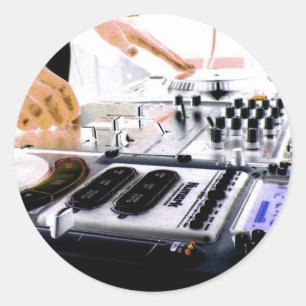 Pegatina Redonda Sistema DJ
