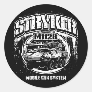 Pegatina Redonda Sistema móvil de pistolas M1128 Stryker