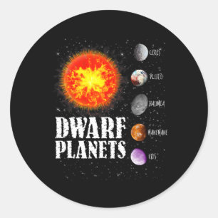 Pegatina Redonda Sistema solar - Planetas enanos entregan camiseta
