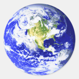 Pegatina Redonda Sistema solar terrestre