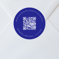 sitio web boda detalles de código QR rsvp azul mar