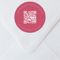 sitio web boda detalles de código QR rsvp magenta
