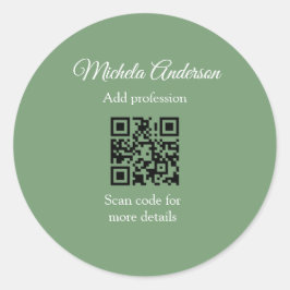 Pegatina Redonda Sitio web de contacto de nombres para el pelulista