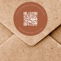 sitio web del boda Detalles del código QR naranja 