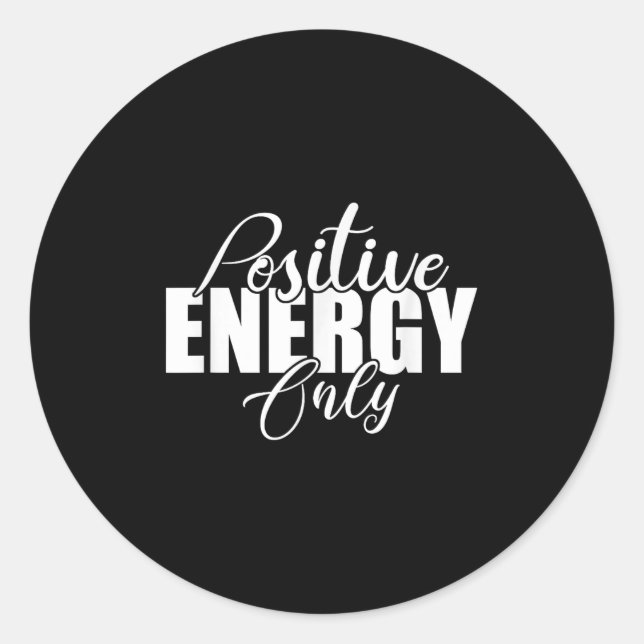 Pegatina Redonda Sitive Energy Only - Sitivity Werful Men Women  (Anverso)