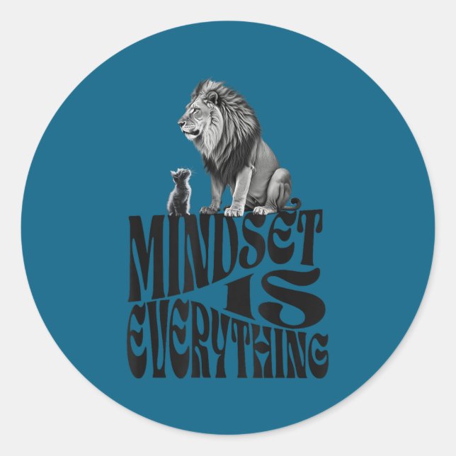 Pegatina Redonda Sitive Mindset Everything Insrational Motivational (Anverso)