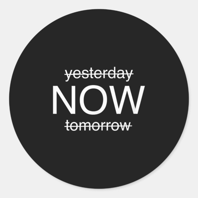 Pegatina Redonda Sitive Mindset – Live In The Moment Motivational D (Anverso)