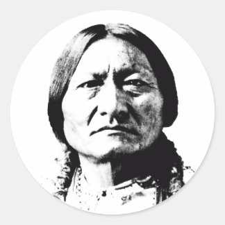 Pegatina Redonda Sitting Bull