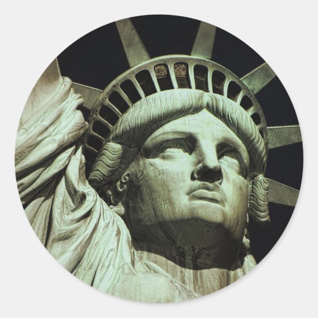 Pegatina Redonda Situación de la libertad (Anverso)