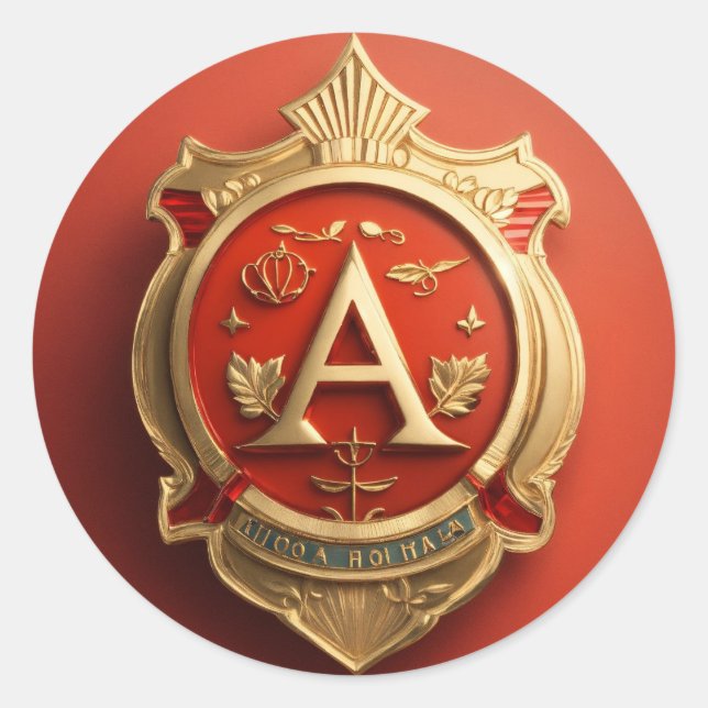 Pegatina Redonda Situación pegajosa (Anverso)