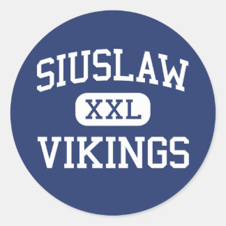 Pegatina Redonda Siuslaw - Vikings - High School - Florence Oregon