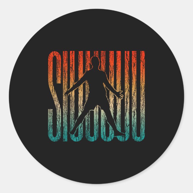 Pegatina Redonda Siuuu Funny Soccer Football Boys Men Women Soccer  (Anverso)