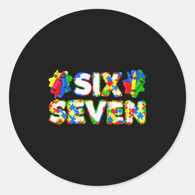 Pegatina Redonda six server  (Anverso)