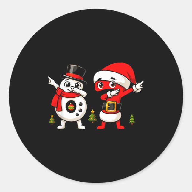 Pegatina Redonda Six Seven Dabbing Cool Meme 67 Funny Dab Number  (Anverso)