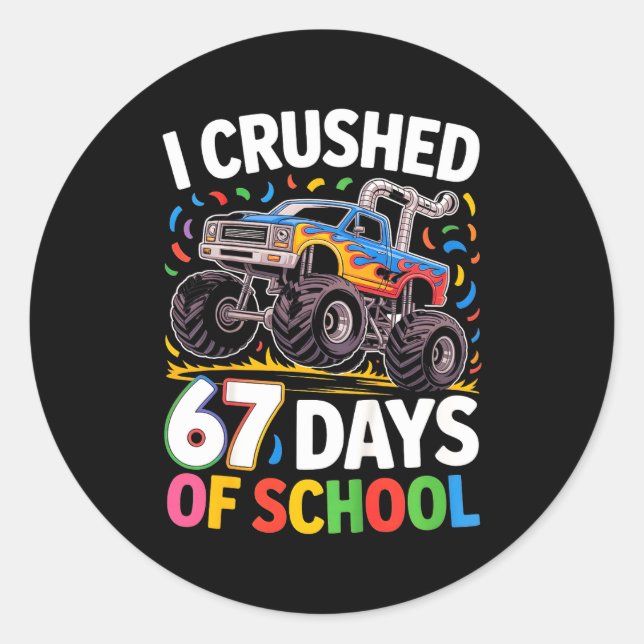 Pegatina Redonda Six Seven Meme Boys Girls Kids  (Anverso)