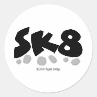 PEGATINA REDONDA SK8