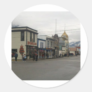 Pegatina Redonda Skagway, Alaska