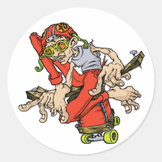 Pegatina Redonda Skate 43