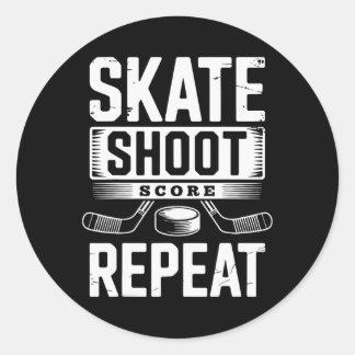 Pegatina Redonda Skate Shoot Score Repeat (2) 
