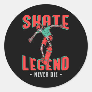 Pegatina Redonda Skate Skate Skate Skate Kickflip Gift Idea
