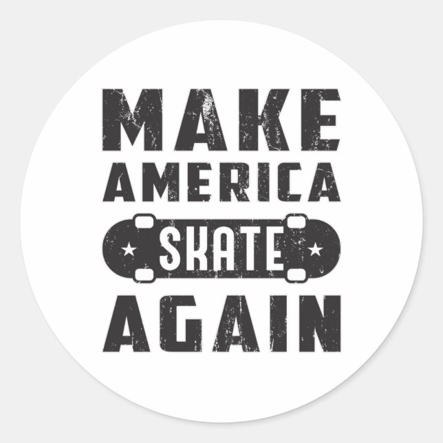 Pegatina Redonda Skateboard Skateboarder Halfpipe Gift Idea (Anverso)