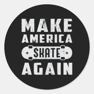 Pegatina Redonda Skateboard Skateboarder Skateboarding Gigante