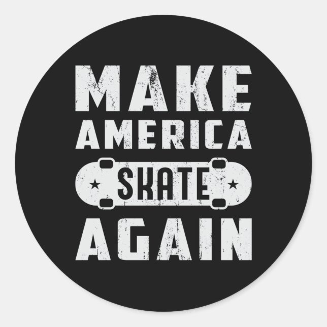 Pegatina Redonda Skateboard Skateboarder Skateboarding Gigante (Anverso)