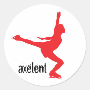 Pegatina Redonda Skater Axelent