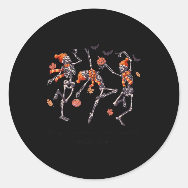 Pegatina Redonda Skeleton Bible Verse Dry Bones Come Alive Christia (Anverso)