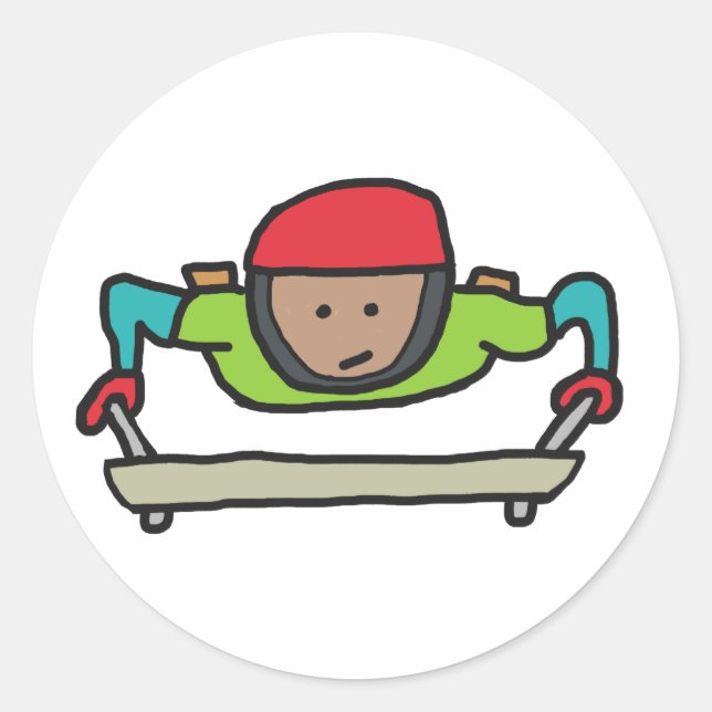 Pegatina Redonda Skeleton Bob (Anverso)