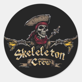 Pegatina Redonda Skeleton Crew