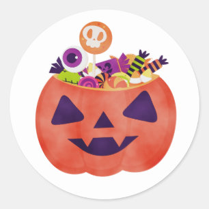 Pegatina Redonda Skeleton Estilo Gótico Cráneo negro