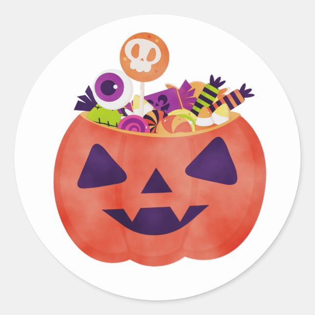 Pegatina Redonda Skeleton Estilo Gótico Cráneo negro (Anverso)