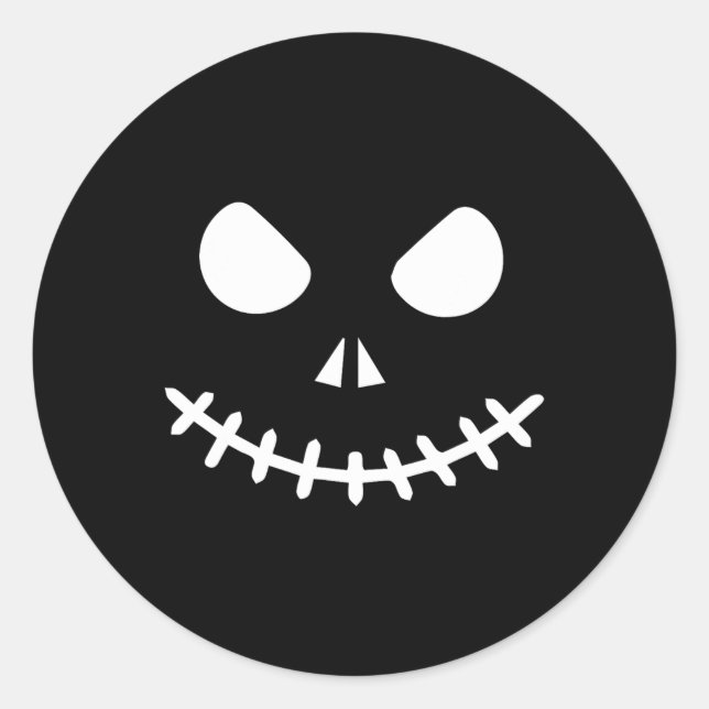 Pegatina Redonda Skeleton Halloween (Anverso)