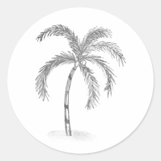 Pegatina Redonda Sketched Black and White Classic Round Sticker